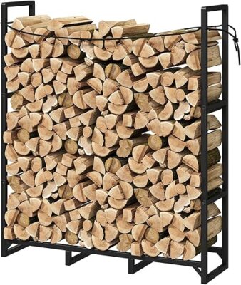 Firewood Rack Stand 2.5ft Heavy Duty Logs Holder